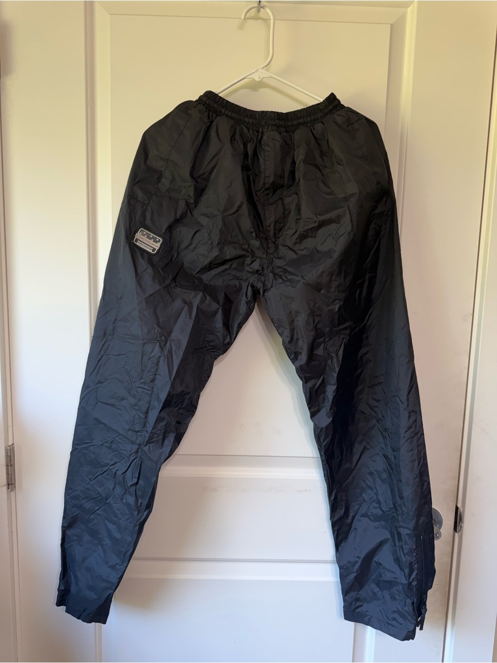 Black Water-Resistant Track Pants